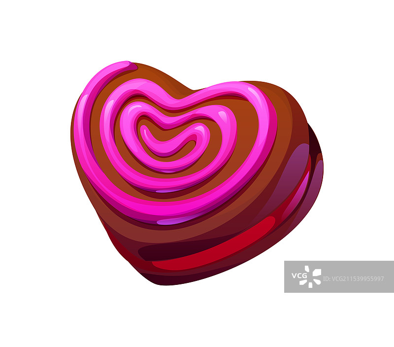 卡通情人节巧克力心形糖果甜点图片素材