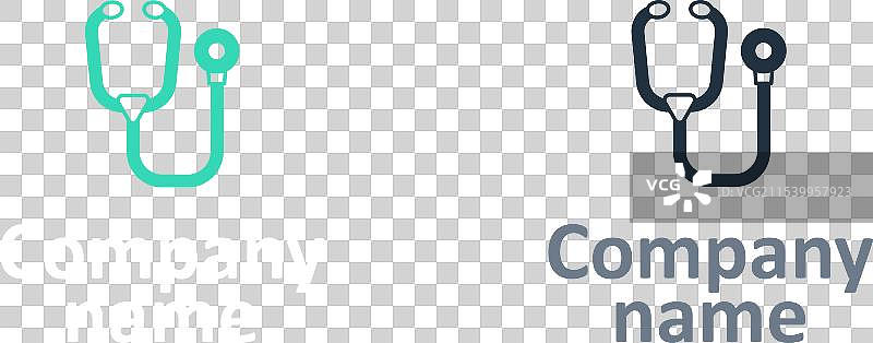 听诊器医疗仪器标志设计图片素材