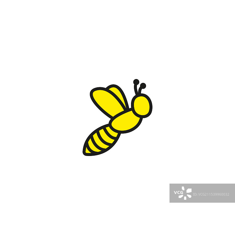蜜蜂标志设计 蜜蜂抽象符号图片素材
