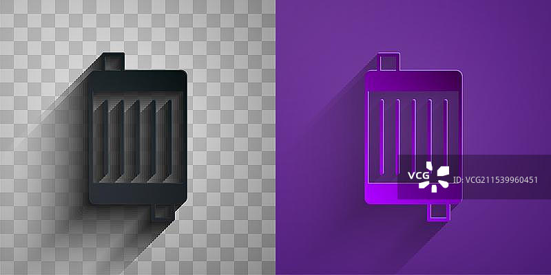 纸雕汽车散热器冷却系统图标图片素材