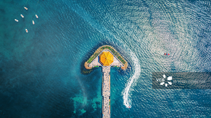 俯瞰栈桥图片素材