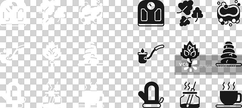 浴室秤、橡树叶、香皂、桑拿图片素材