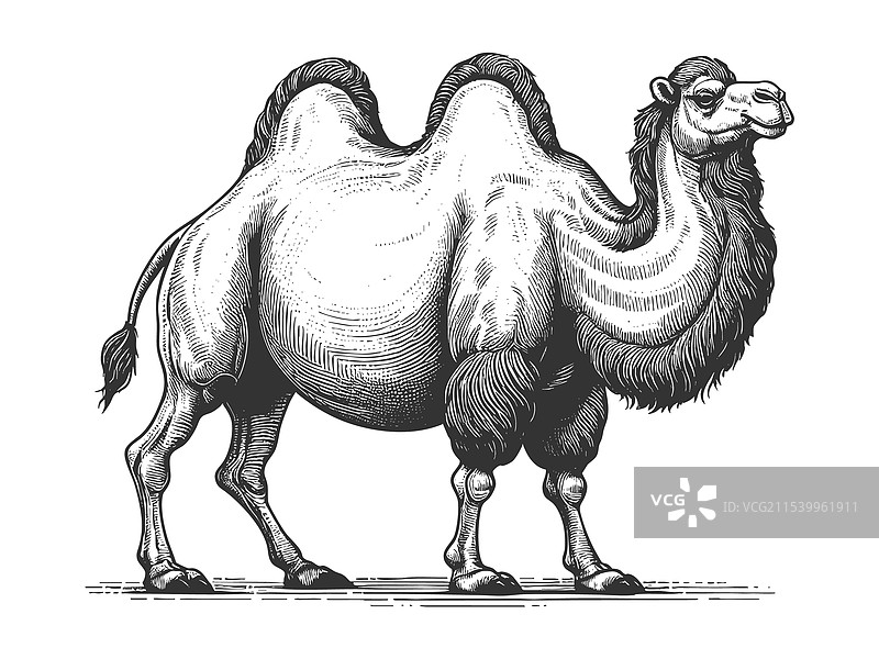 装饰性鞍具的详细骆驼图片素材