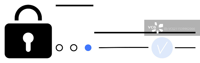 数字安全概念与密码锁图片素材