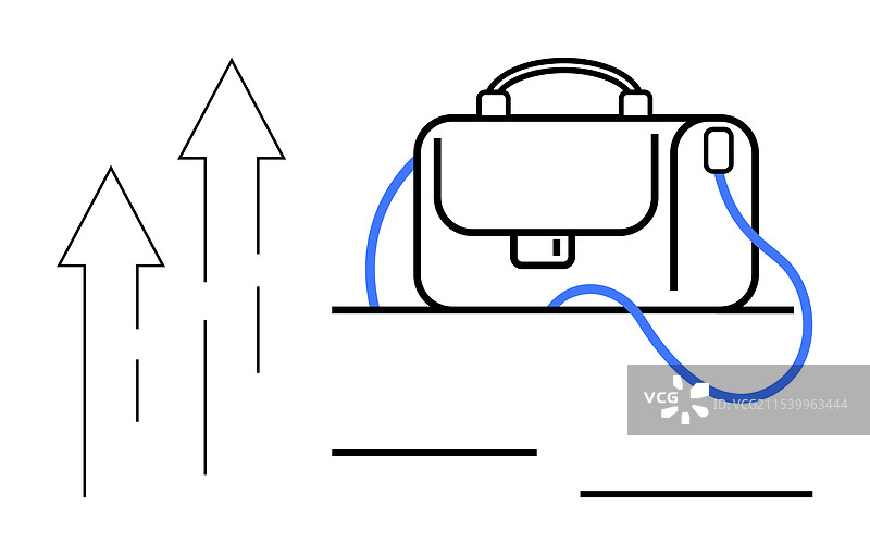 商业增长由公文包和...表示图片素材