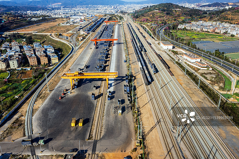 中老铁路玉溪研和站图片素材