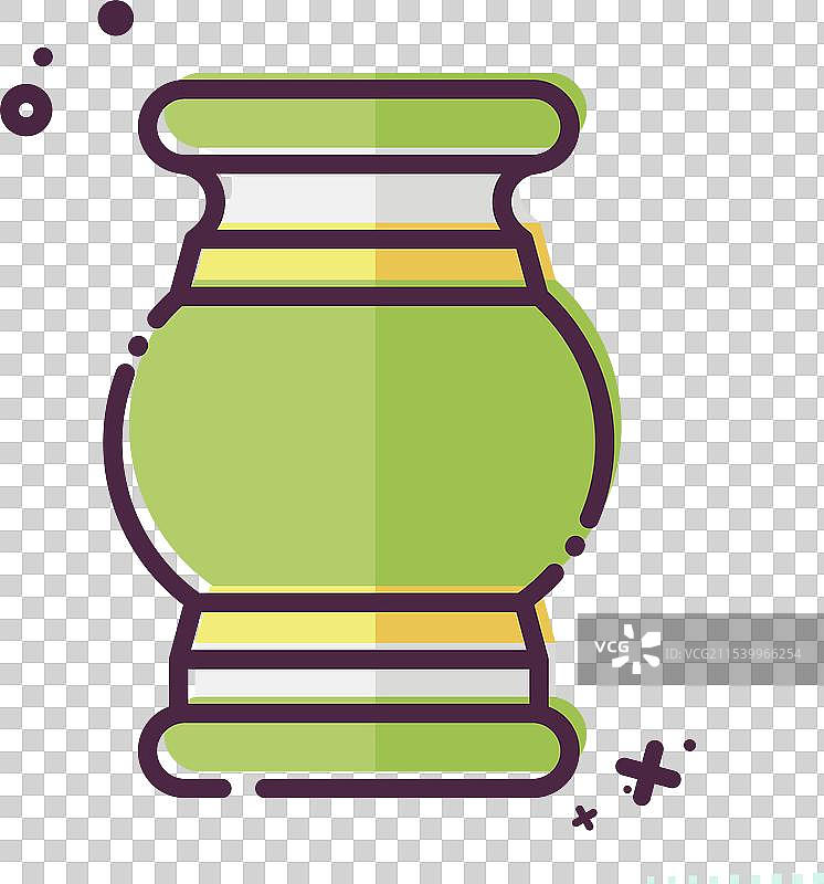 与印度象征相关的图标花瓶，MBE风格图片素材