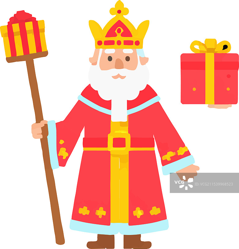 圣尼古拉斯感恩节庆祝礼物图片素材