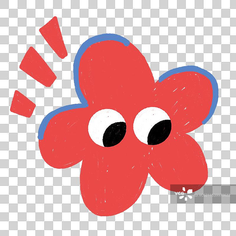 卡通儿童画潮流风涂鸦风多巴胺风格插画装饰元素图片素材