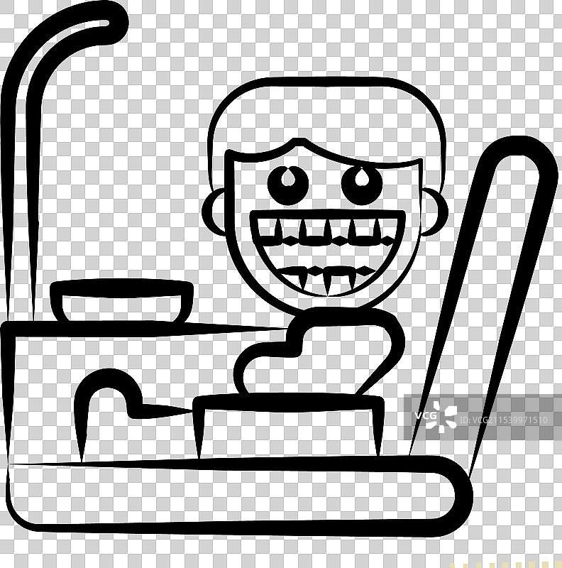 与牙医符号手相关的牙科椅图标图片素材