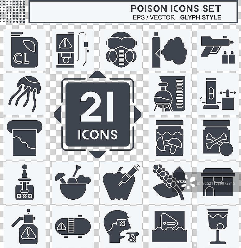 与教育相关的毒药图标集符号图形图片素材