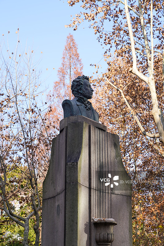 上海 普希金铜像图片素材