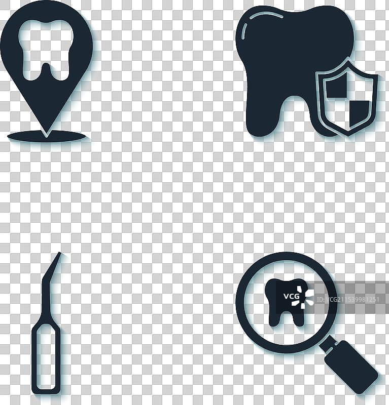 设置牙科诊所位置搜索探索器缩放器图片素材