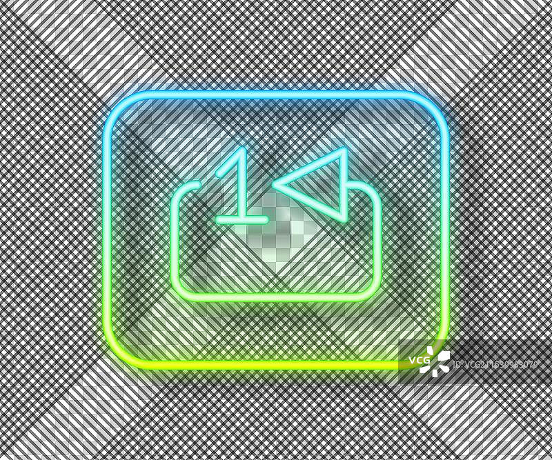 发光的霓虹线条重复轨道音乐播放器图标图片素材