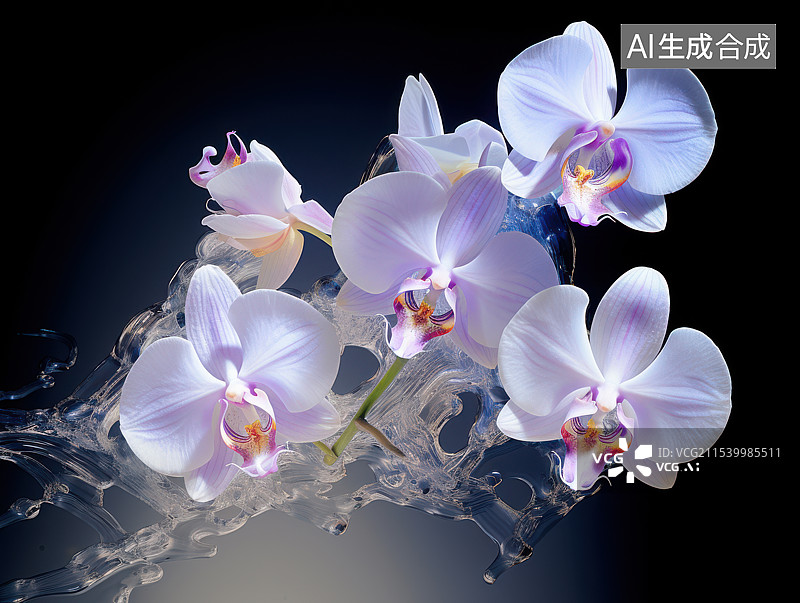 【AI数字艺术】兰花 白兰花 花朵图片素材