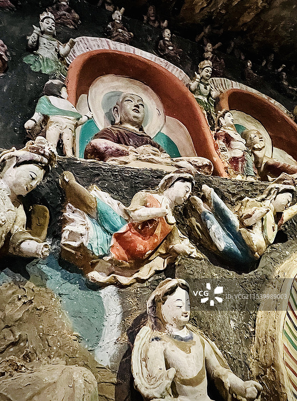 张掖金塔寺石窟文化图片素材