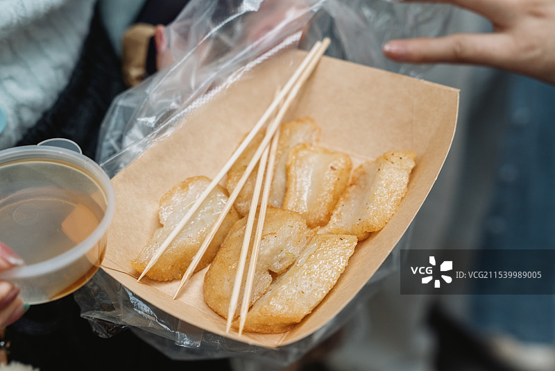 汕头特色小吃墨斗鱼丸图片素材