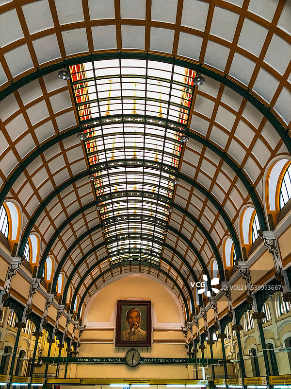 越南 胡志明市 中央邮局 地标建筑图片素材