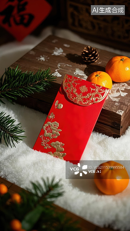 【AI数字艺术】喜庆中国风红包设计，精致传统纹样红包图片素材