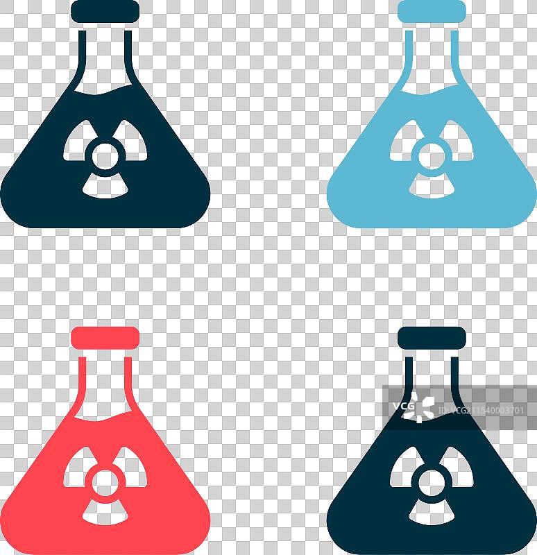 波普艺术实验室化学烧杯与毒性物质图片素材