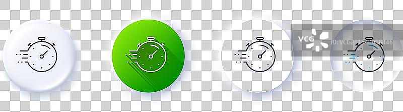 计时器线条图标，时间管理标志，秒表图片素材