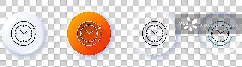 时间变化线图标时钟标志手表线条图片素材