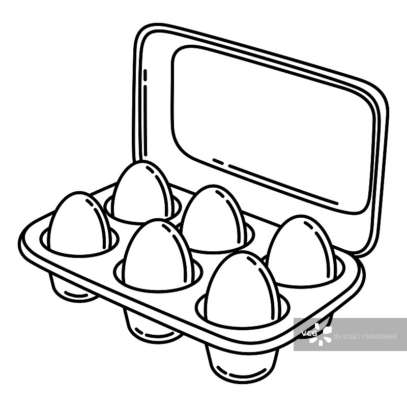 风格化的鸡蛋托盘食品物件图片素材