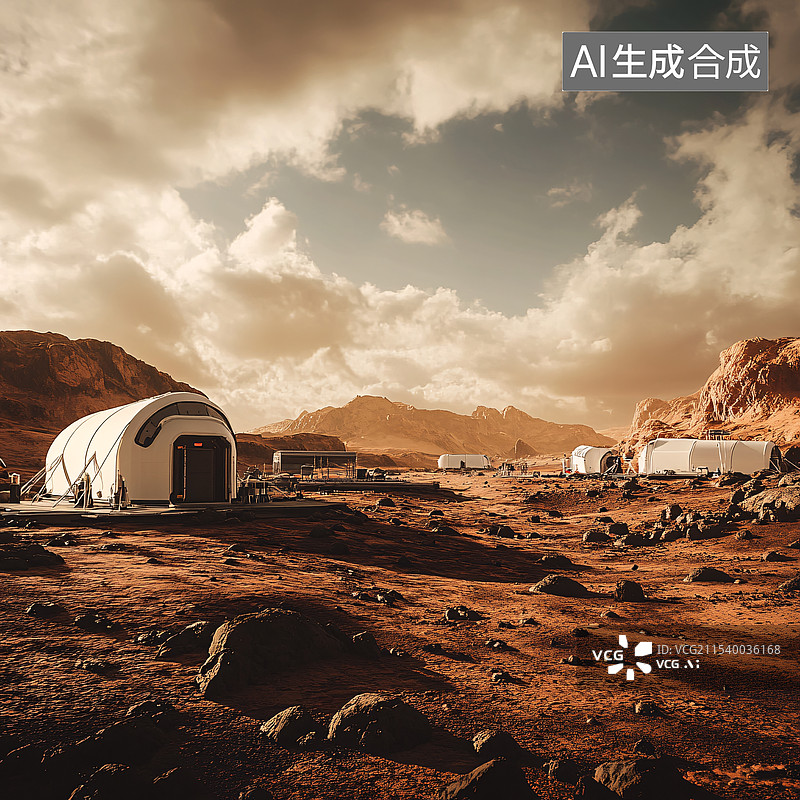 【AI数字艺术】火星基地图片素材