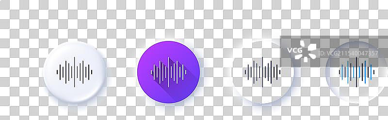 音波线条图标 音频轨迹标志 线条图标图片素材