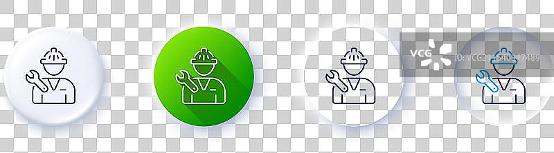 扳手工具线条图标维修服务标志图片素材