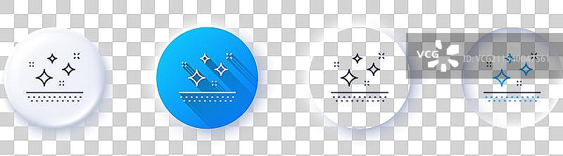 清洁肌肤线条图标，护肤霜标志，化妆品图片素材