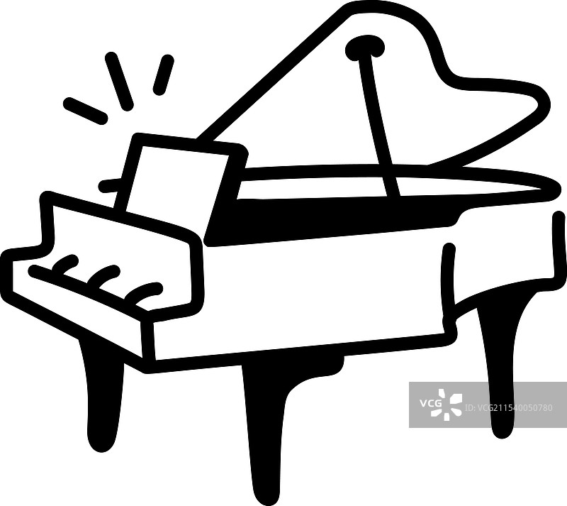 手绘风格的网络钢琴图标 iii图片素材