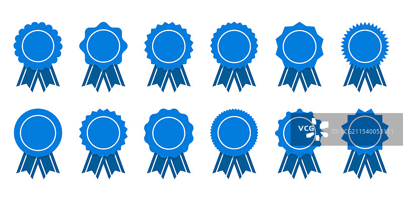 带红色丝带的奖牌或获胜者奖项图标图片素材