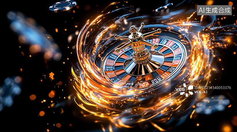 【AI数字艺术】赌场，转盘，博彩，轮盘图片素材