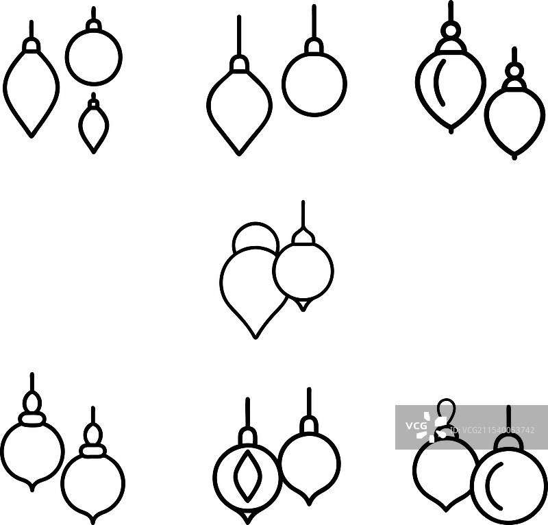 装饰品图标线条艺术图片素材