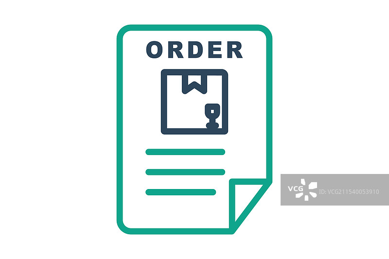 订单图标 线条图标风格 文档与产品图片素材