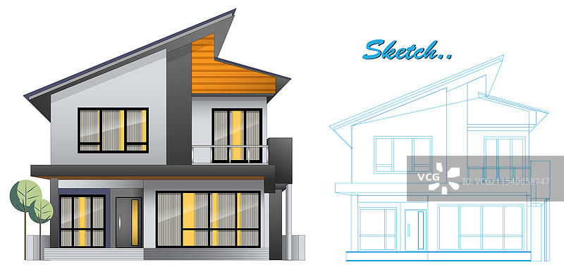 现代简约风格模板房屋图片素材
