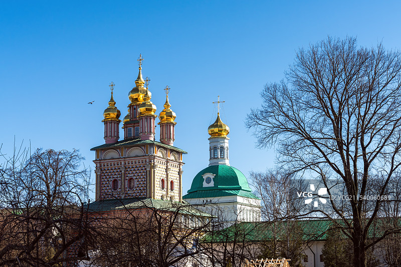 俄罗斯莫斯科金环小镇谢尔盖耶夫修道院（圣三一修道院）图片素材