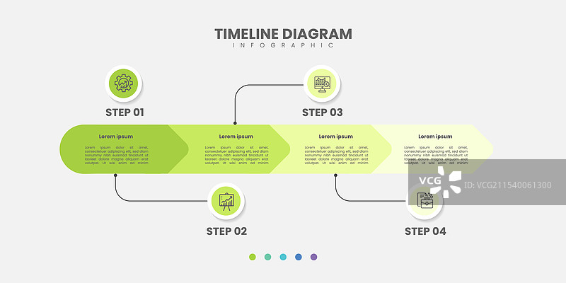 四步时间线创意信息图模板图片素材