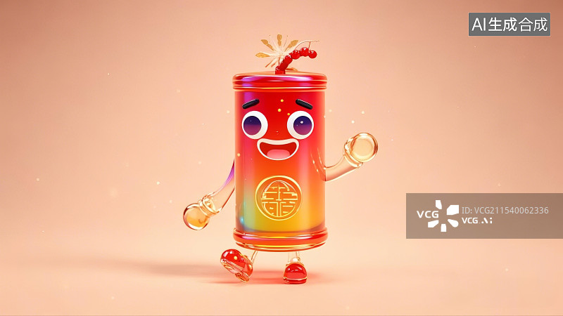 【AI数字艺术】可爱的新年烟花，除夕，烟花，双喜，福字，福图片素材