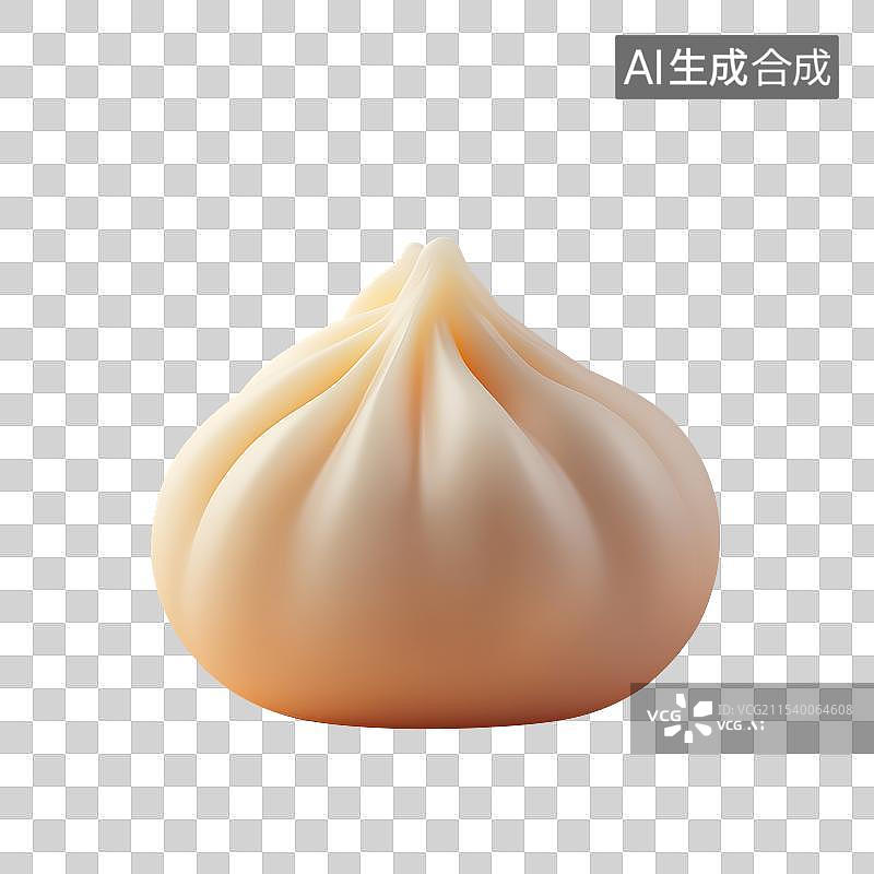 【AI数字艺术】AIGC：3D毛毡风格蟹黄包图片素材