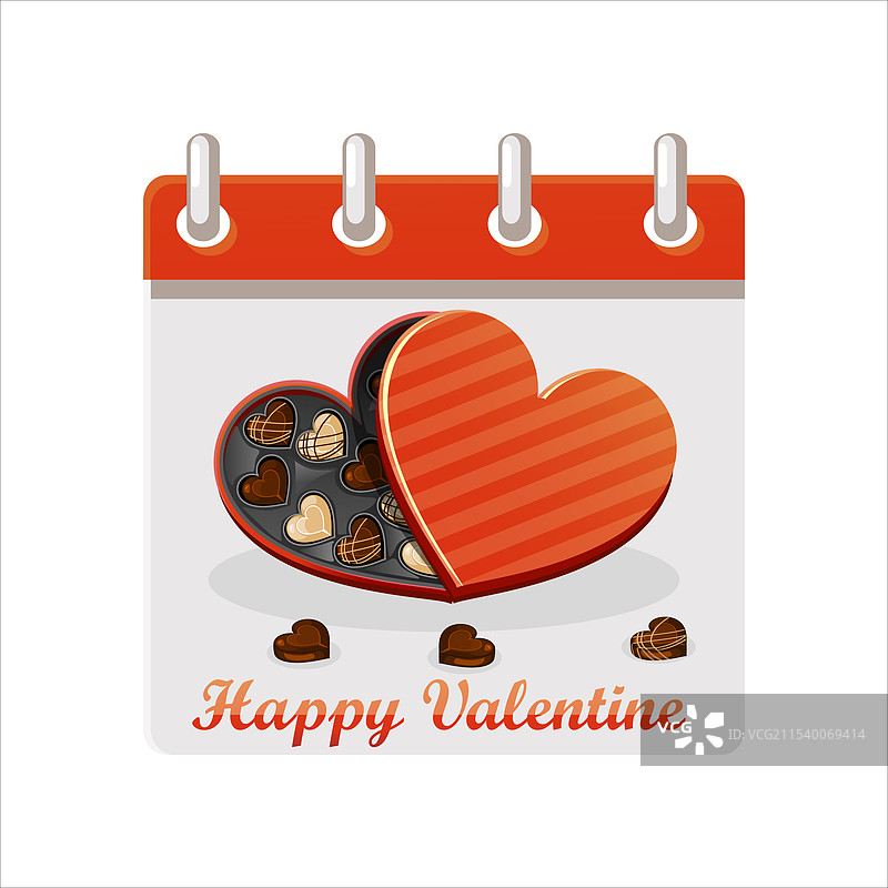 情人节快乐的日历图片素材
