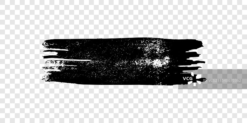 黑色笔刷笔触在透明背景上图片素材