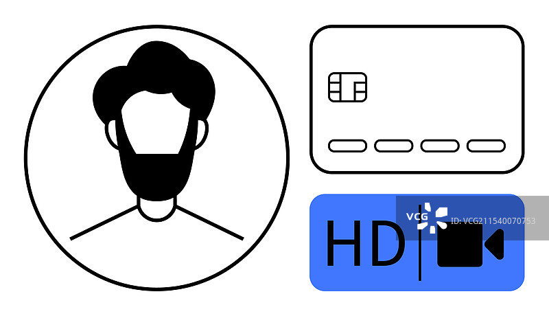 高分辨率的用户资料与身份验证图片素材