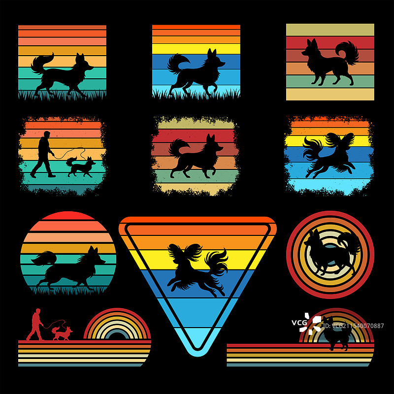 复古蝴蝶结套装图片素材