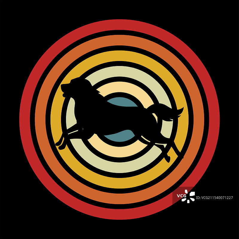 复古圣伯纳犬图片素材