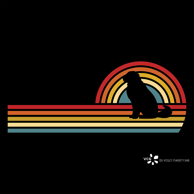 复古圣伯纳犬图片素材