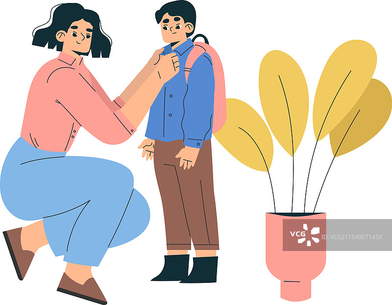 男孩学校角色打扮上学图片素材