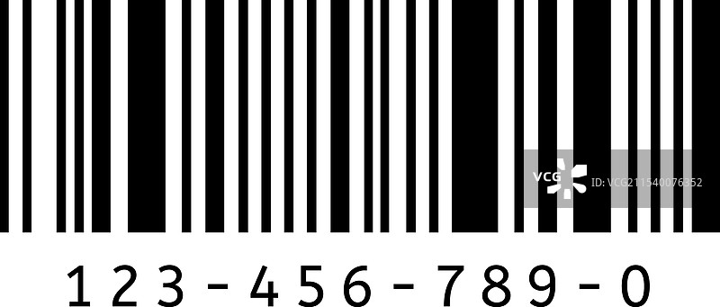 黑白条形码显示数字零图片素材