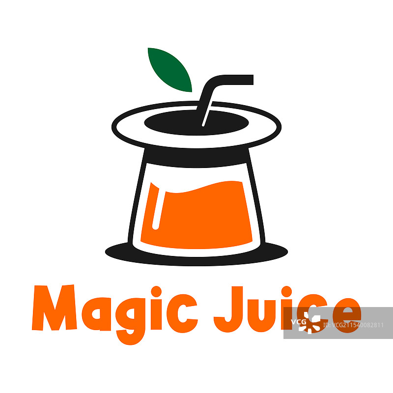 魔法果汁扁平极简风格logo设计图片素材